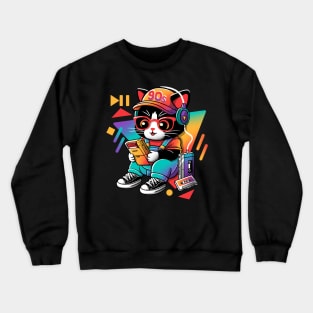 90s cat child Crewneck Sweatshirt